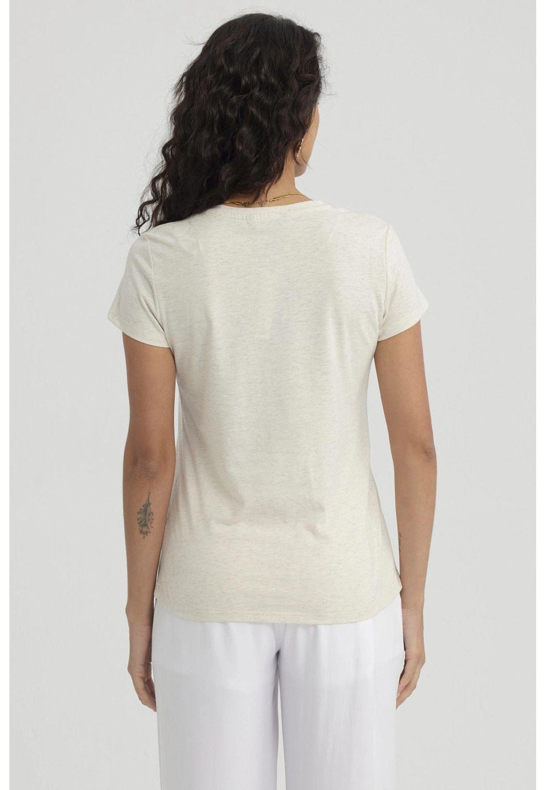 Polera Mujer Print Mujeres Con Aplicación Beige-2