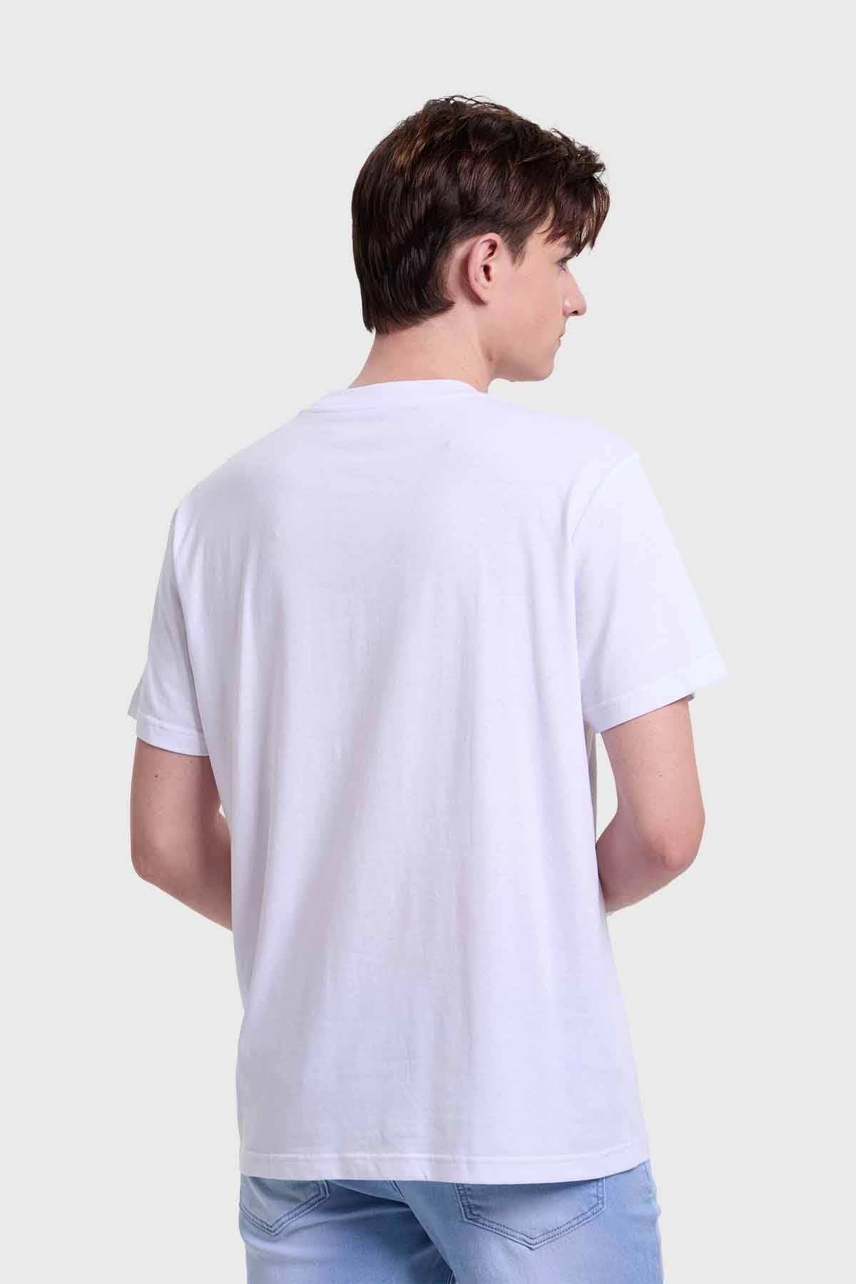 Polera Hombre Print Blanco-2