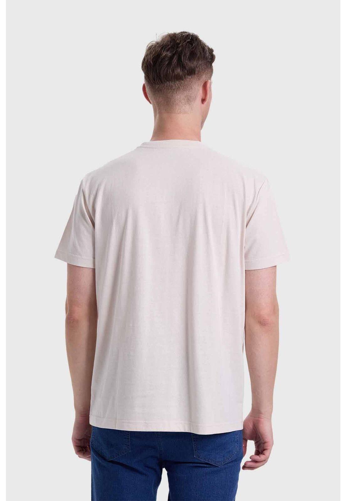 Polera Hombre Cuello V Básica Beige-2