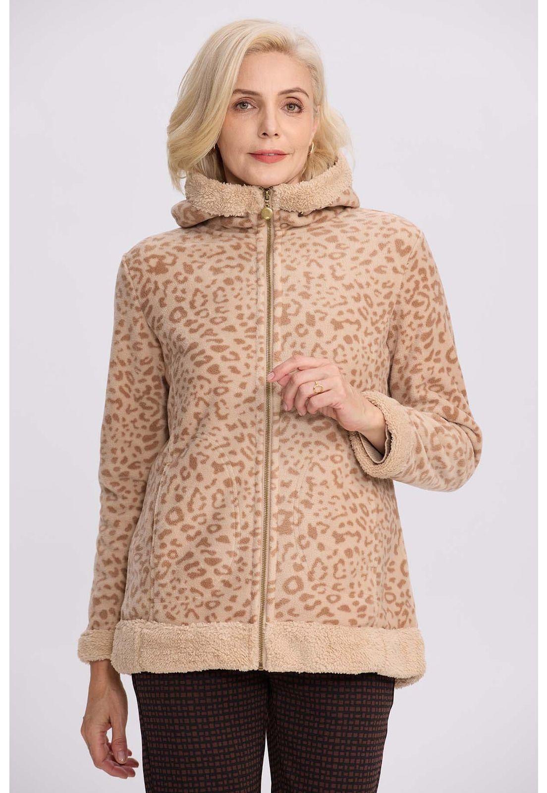 Polar Mujer Estampado Beige-0