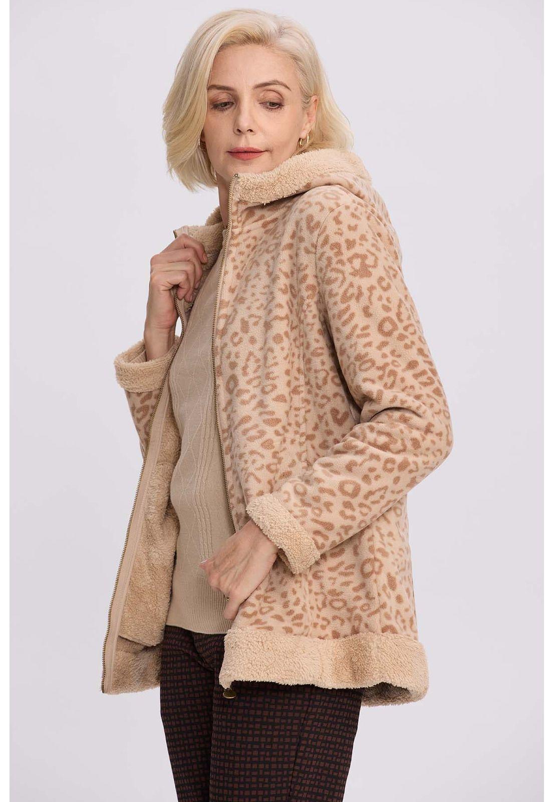 Polar Mujer Estampado Beige-1
