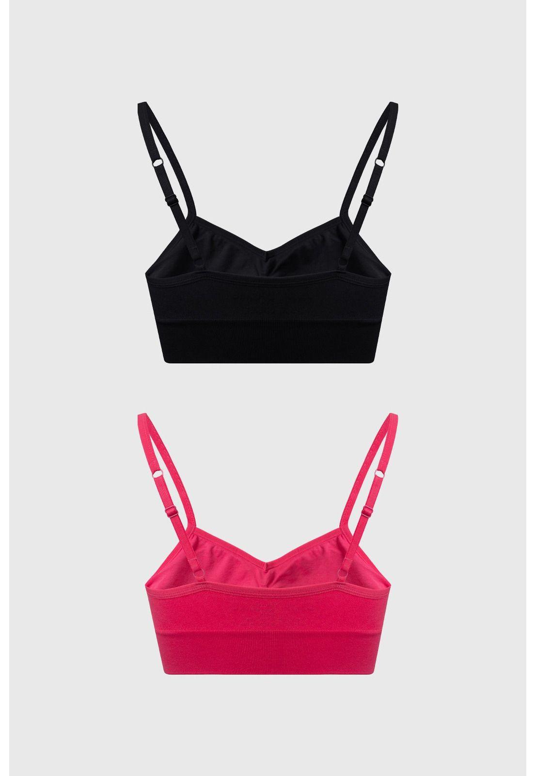 Sostén Mujer Bipack Peto Liso Fucsia- ll-1