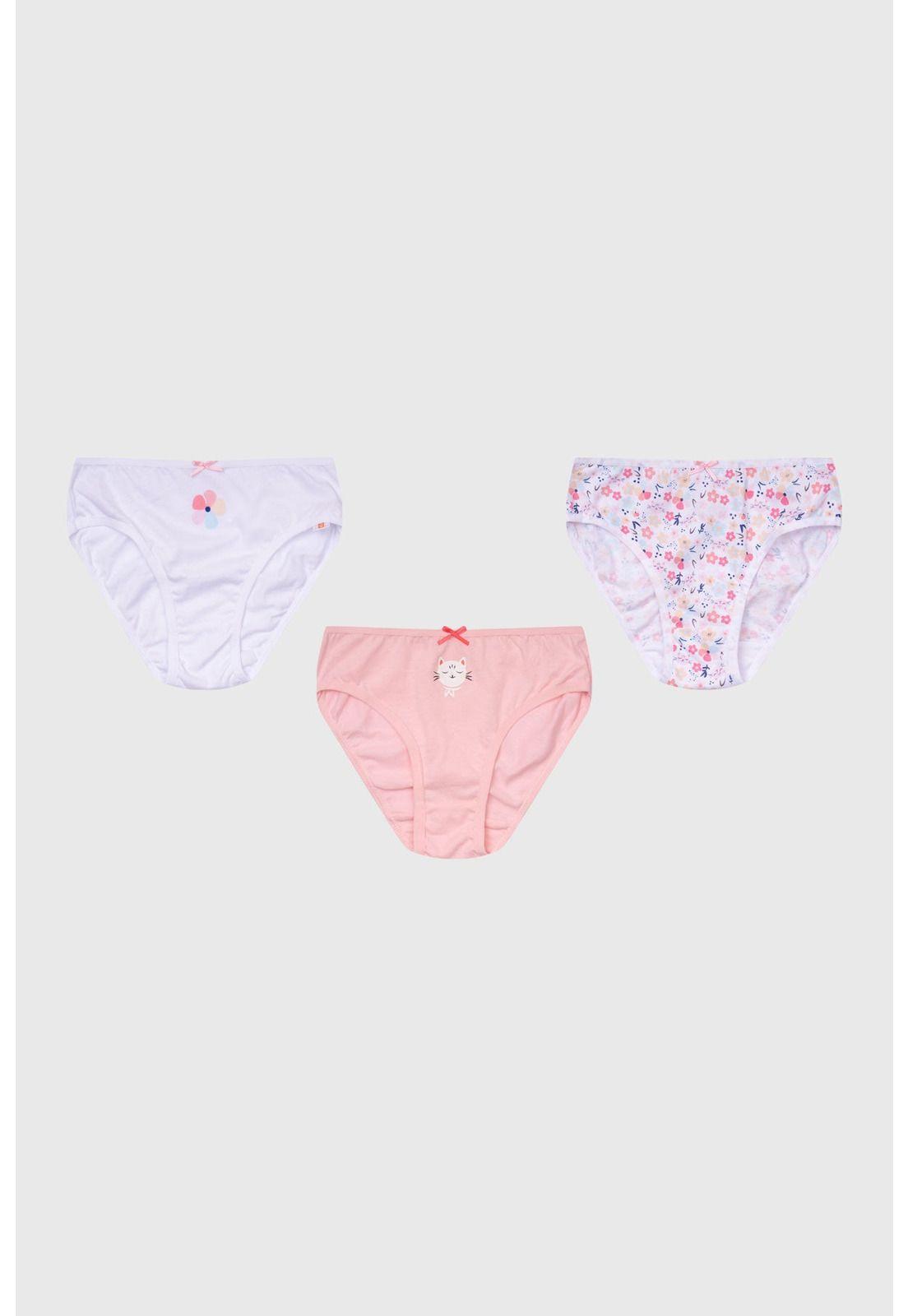 Calzón Niña Tripack Full Rapport Rosado-0