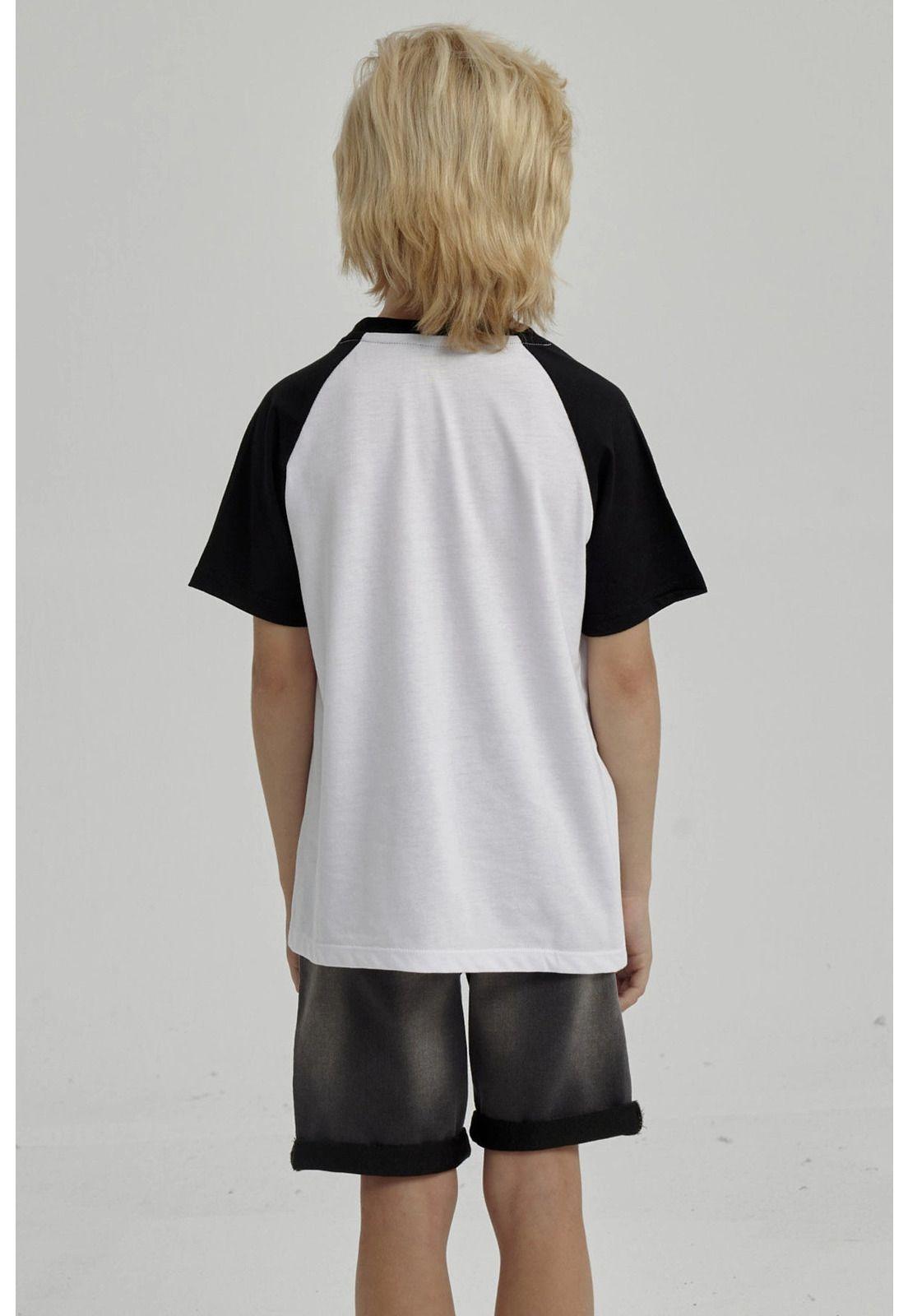 Polera Niño Raglan Print Negro-6