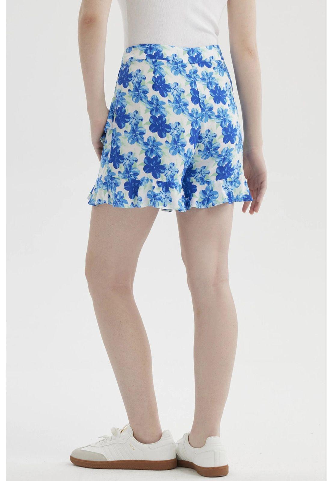 Short Mujer Print Azul-6