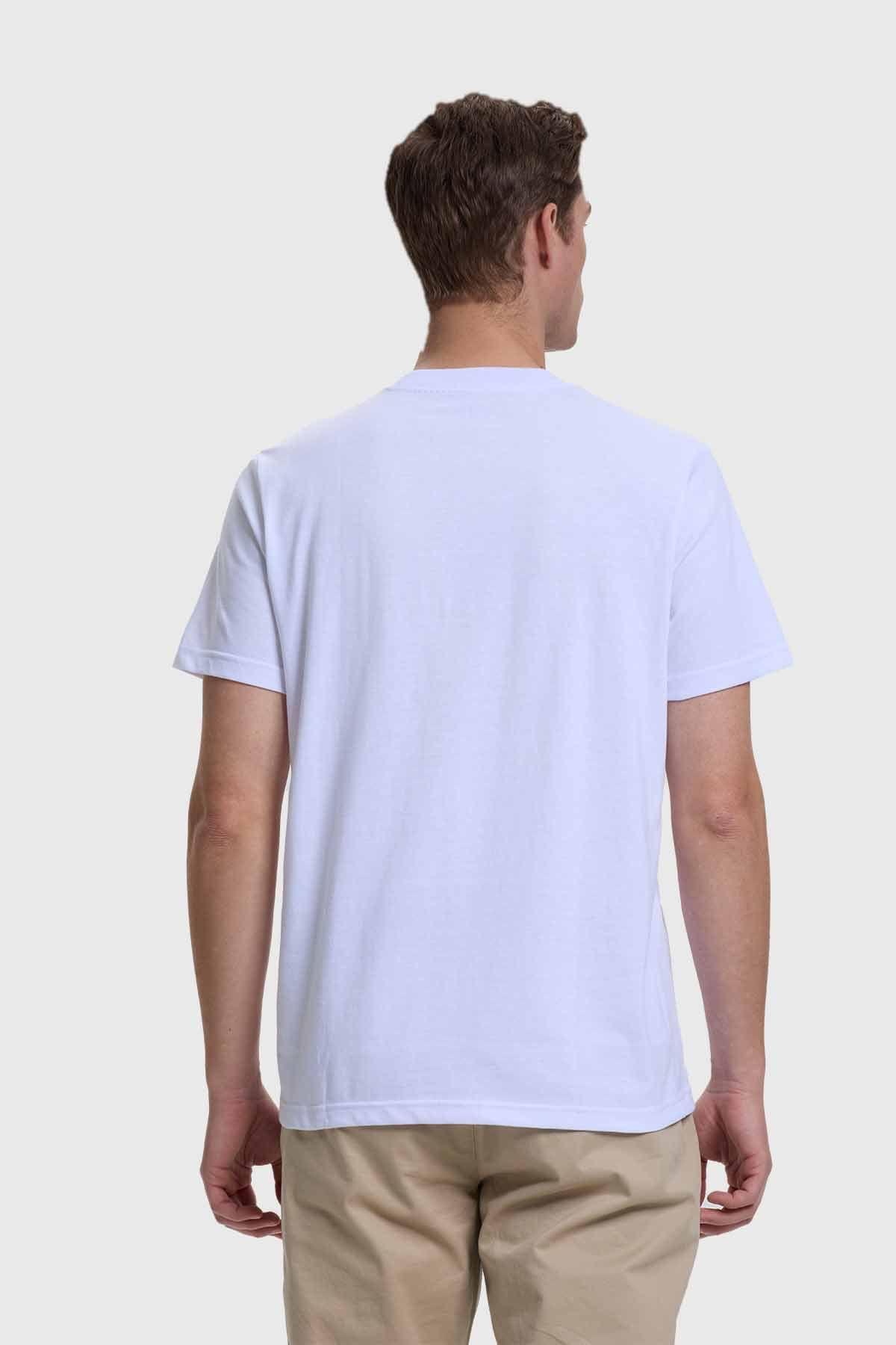 Polera Hombre Básica Con Bolsillo Blanco-2