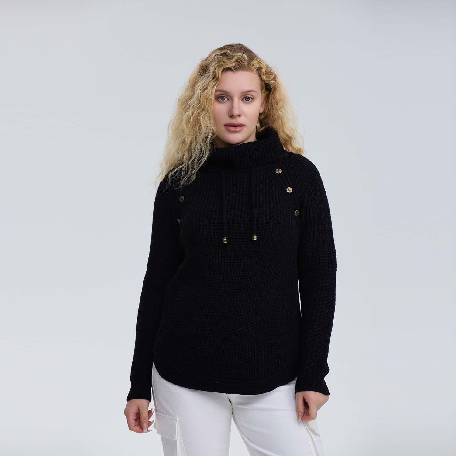 Sweater Mujer Tejido Negro-0