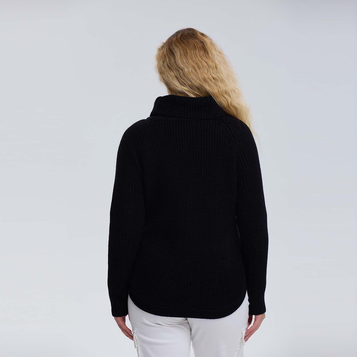Sweater Mujer Tejido Negro-2