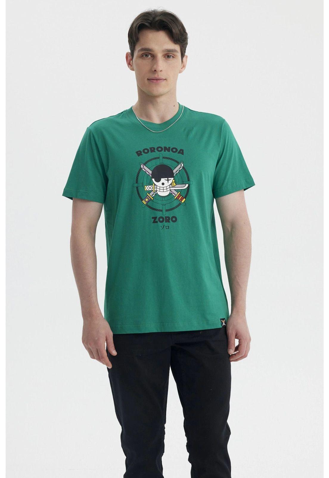 Polera Hombre One Piece Verde- ll-0
