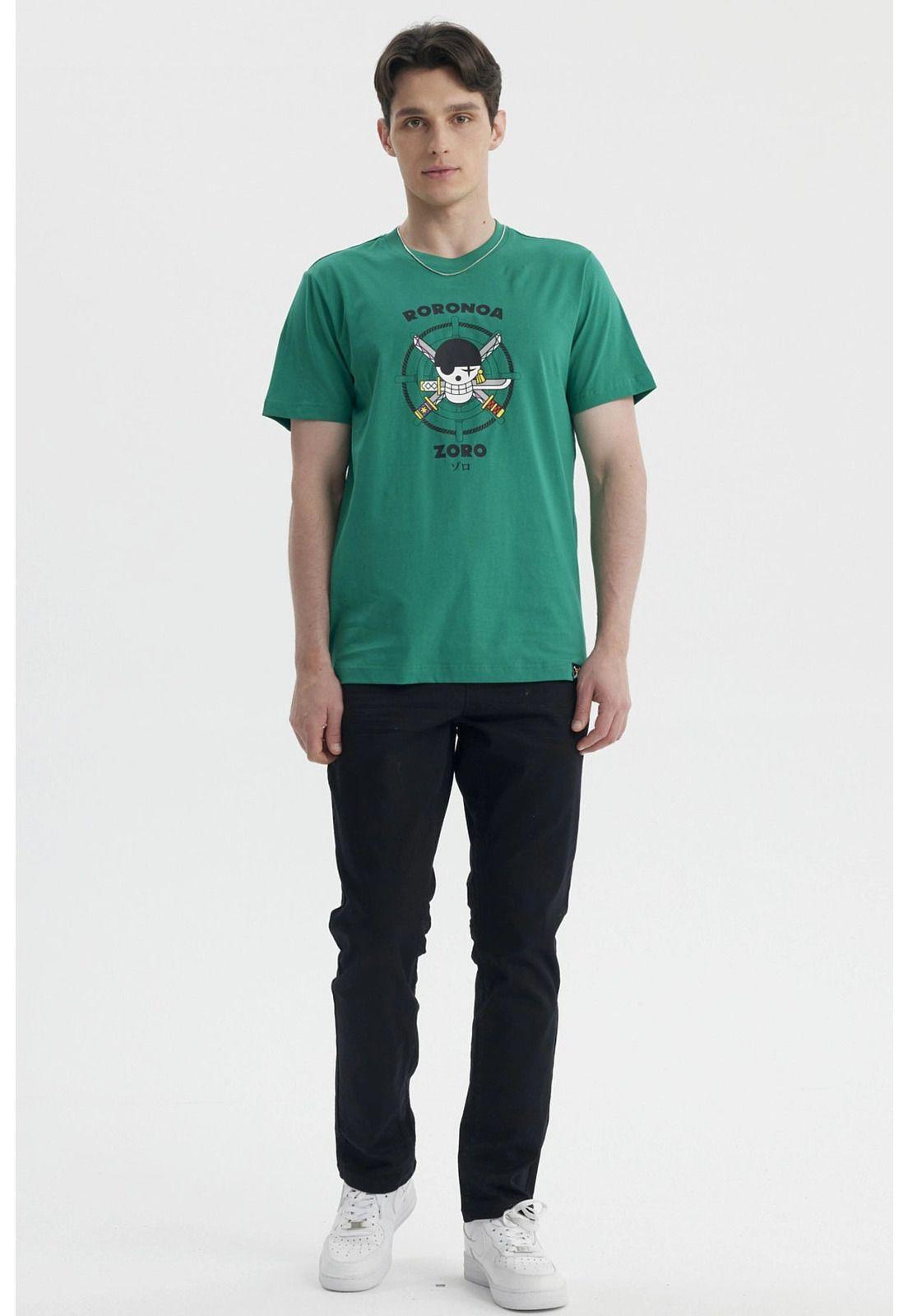 Polera Hombre One Piece Verde- ll-3