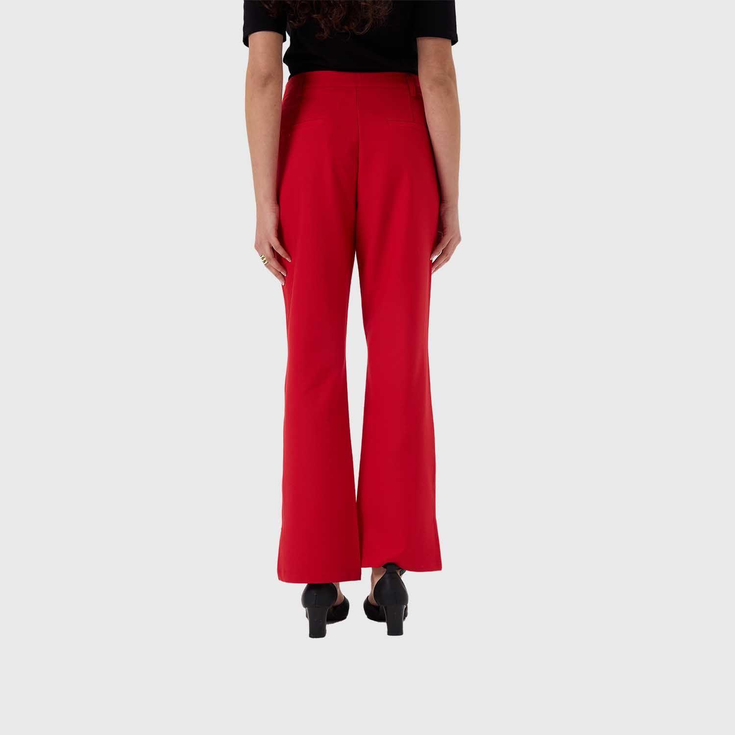 Pantalón Mujer Sastrero Tiro Alto Rojo Fashion's Park-2