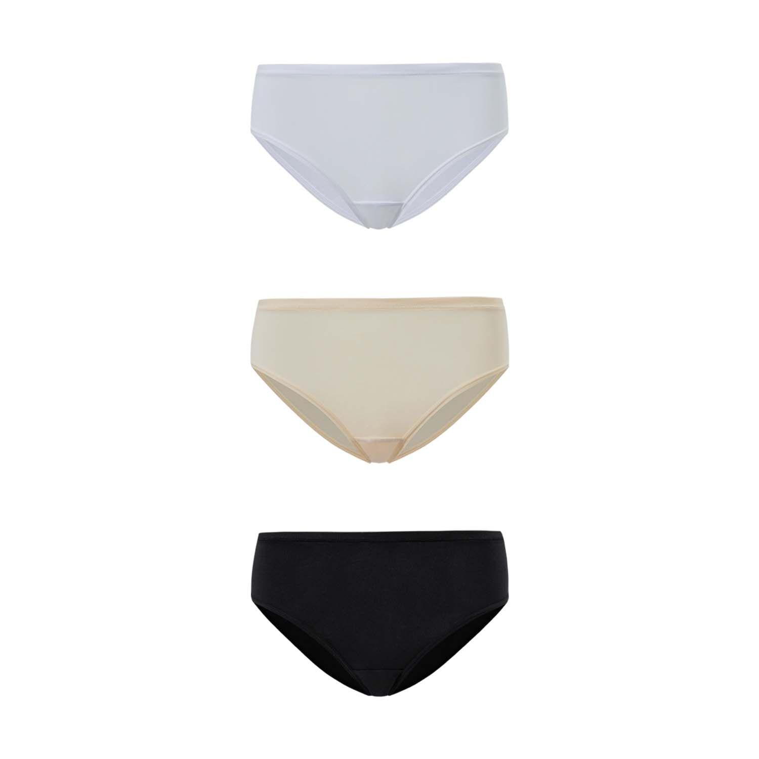 Calzón Mujer Tripack Algodón Liso Blanco I Fashion's Park-0