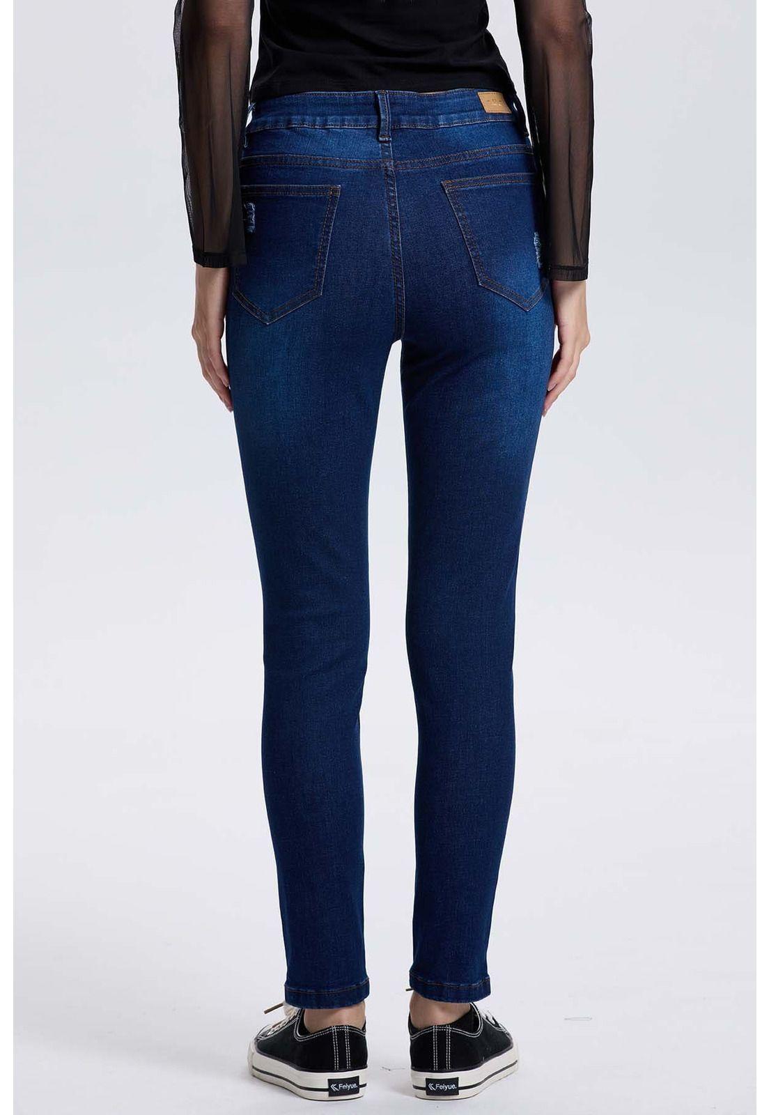 Jeans Mujer Lia Super Skinny Azul Oscuro-2