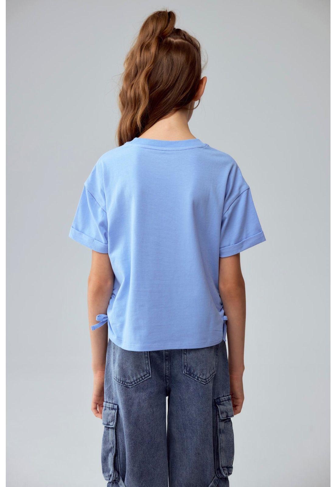Polera Niña Print Posicional Celeste Oscuro-2