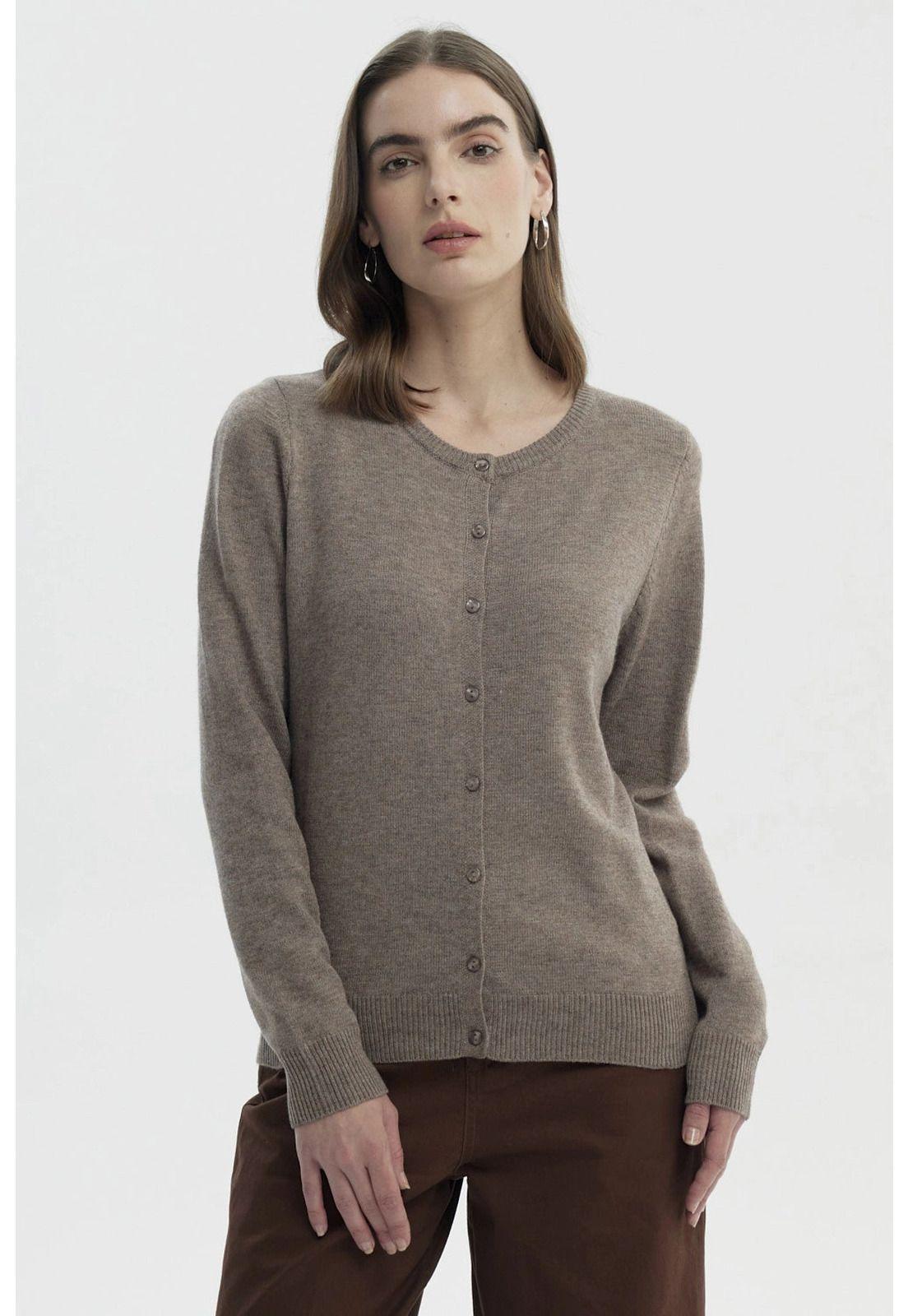 Sweater Mujer Regular Café-0