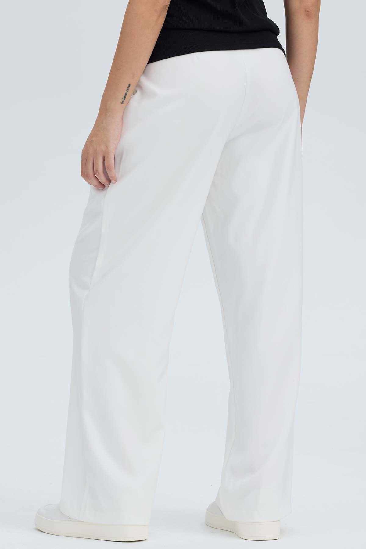 Pantalón Mujer Sastrero Sin Pretina Crudo-2