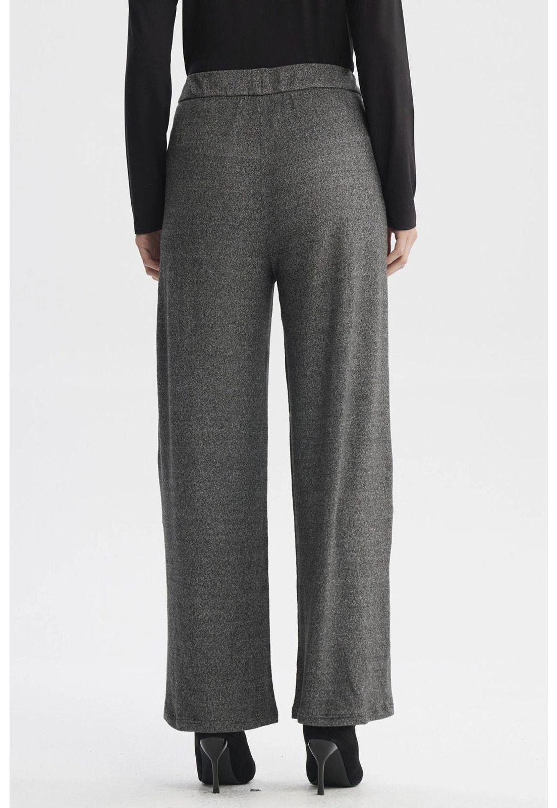 Pantalón Mujer Recto Gris Oscuro-2