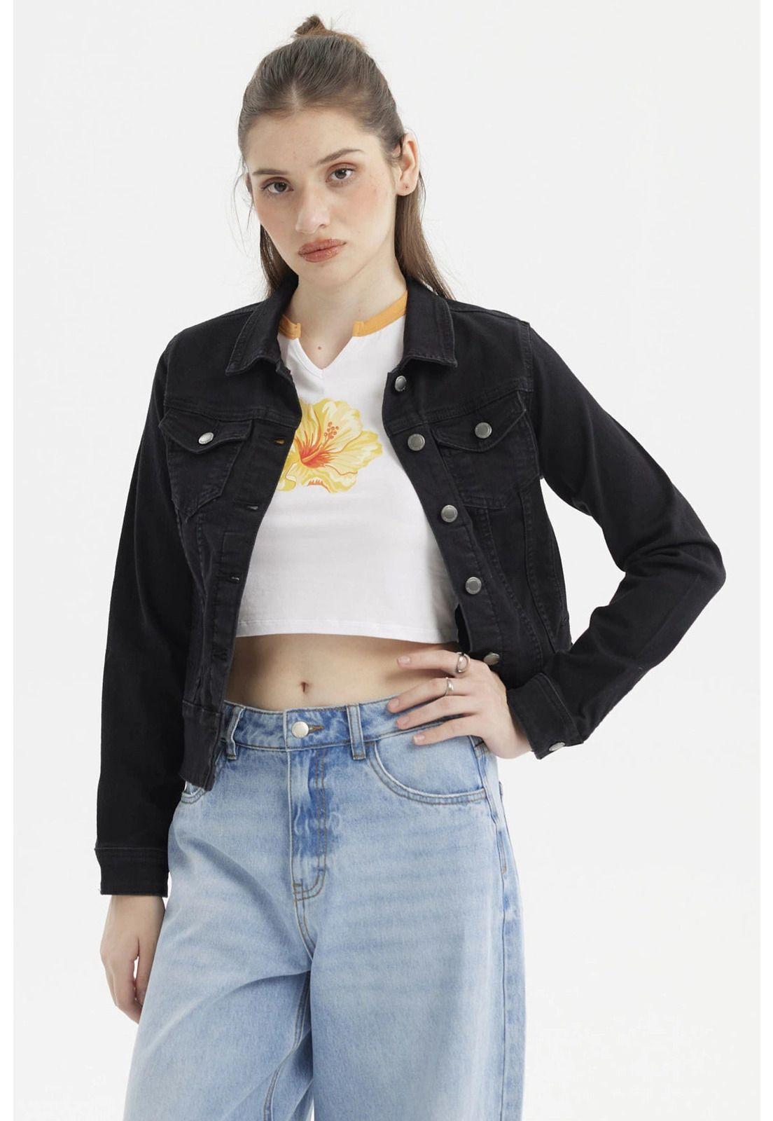 Chaqueta Mujer Clásica Negro - ll-0