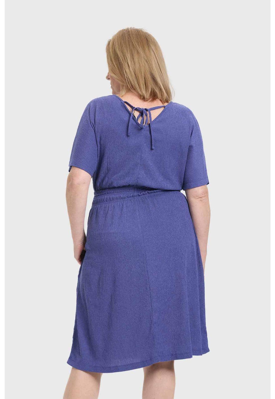 Vestido Mujer Campana Azul-2