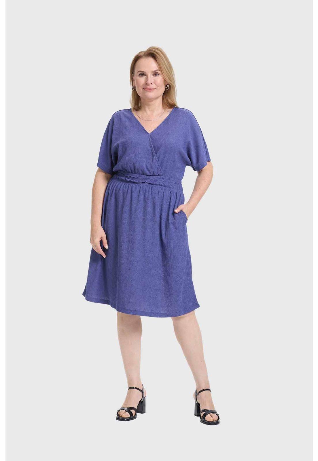 Vestido Mujer Campana Azul-3