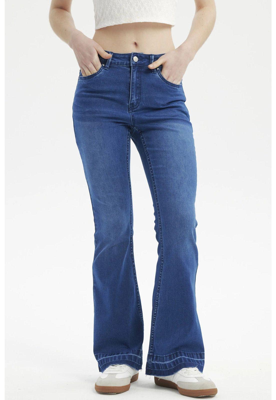 Jeans Mujer Flare Basta Azul - ll-0