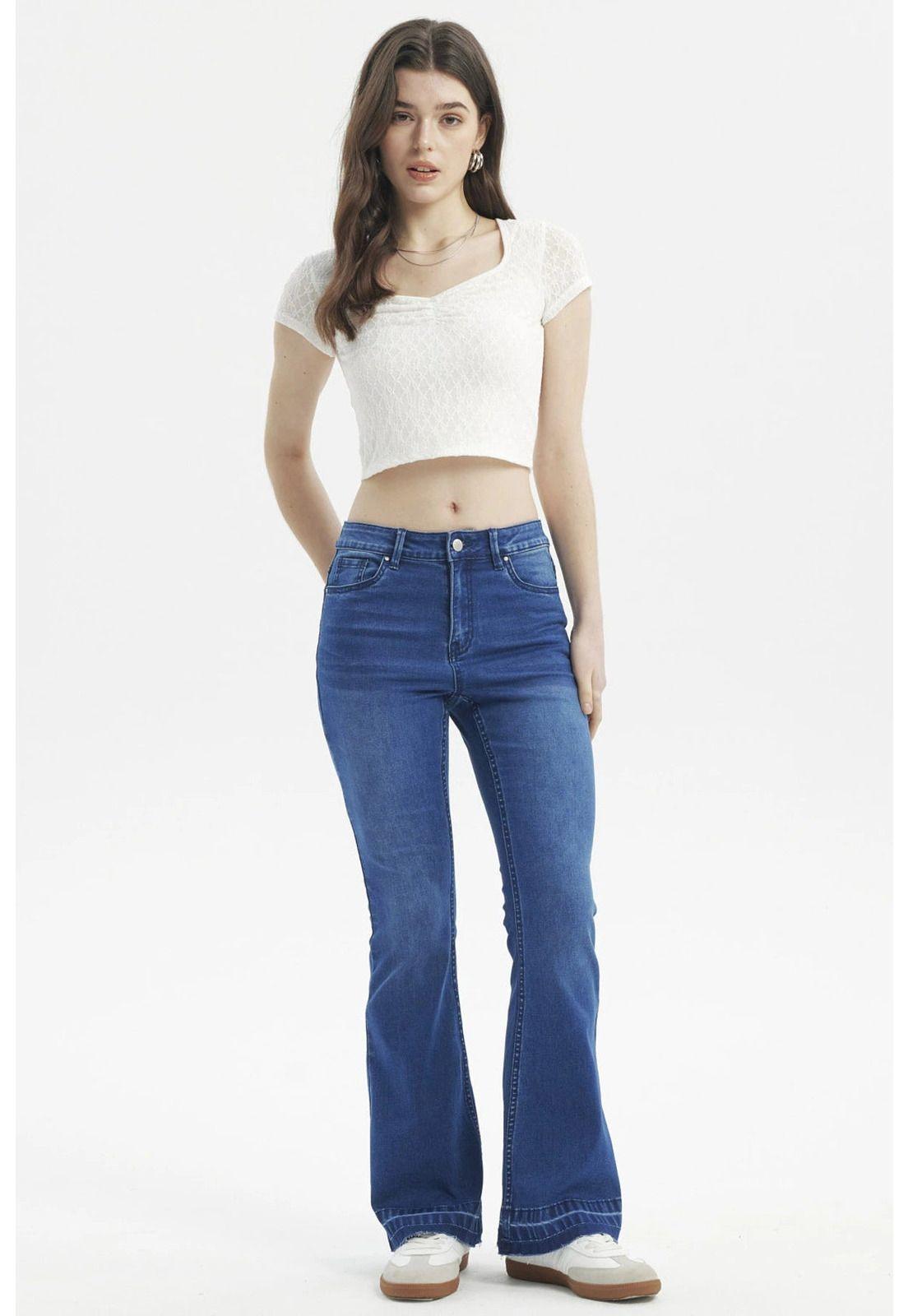 Jeans Mujer Flare Basta Azul - ll-3