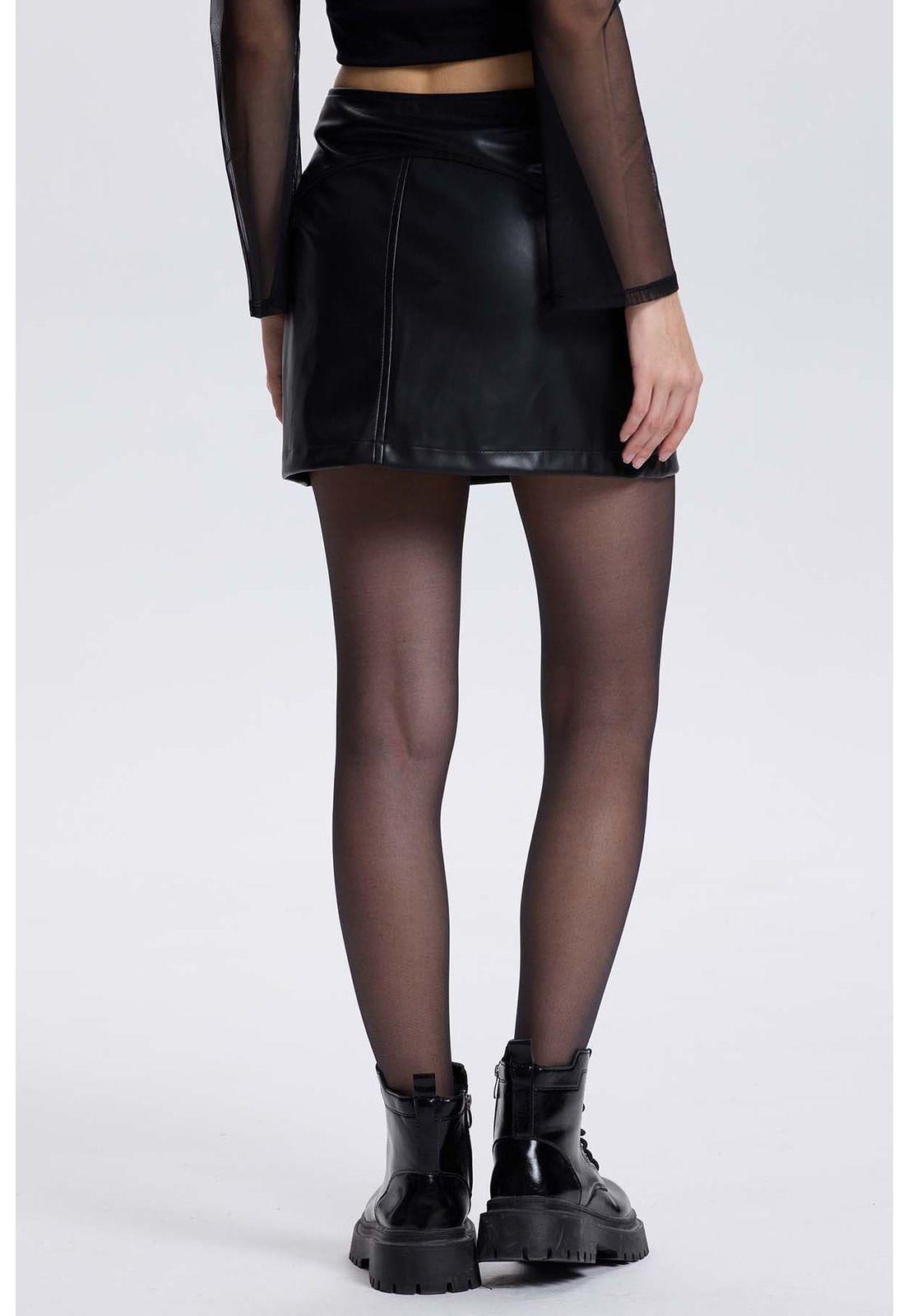 Falda Mujer Cinturón Negro-2