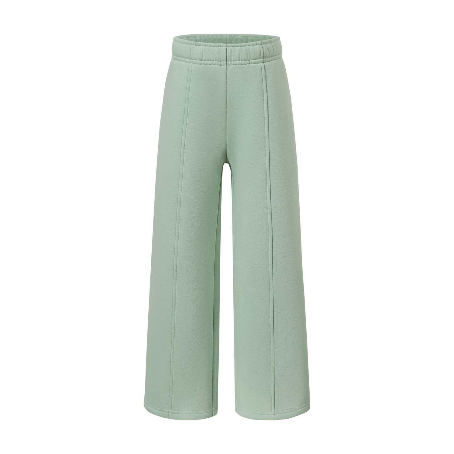 Pantalón Buzo Niña Wide Leg Verde-0