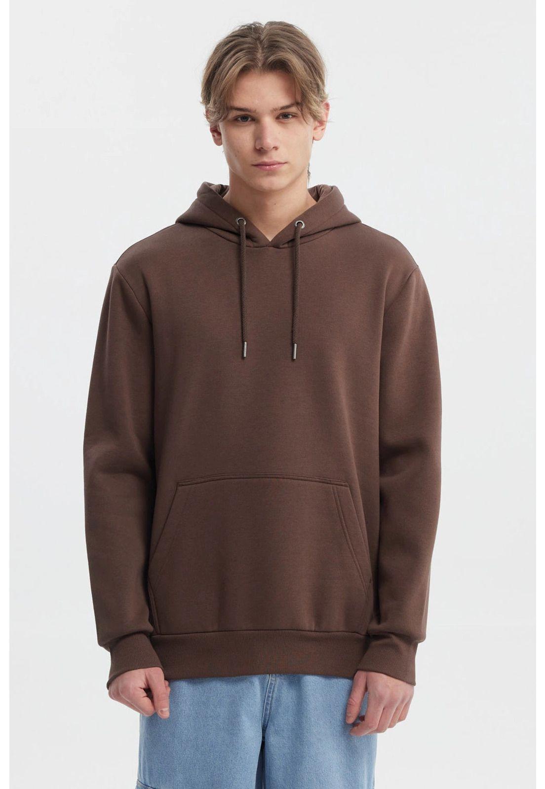 Polerón Hombre Hoodie Básico Chocolate - ll-0