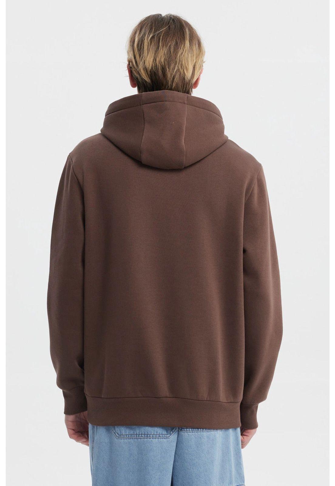 Polerón Hombre Hoodie Básico Chocolate - ll-2