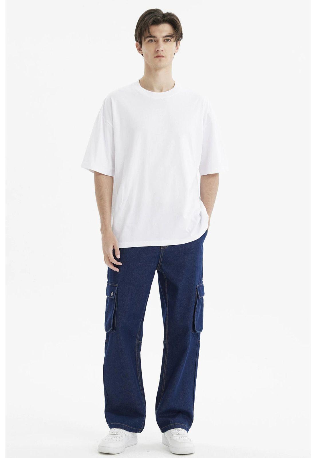 Polera Hombre Oversize Blanco - Vlll-3