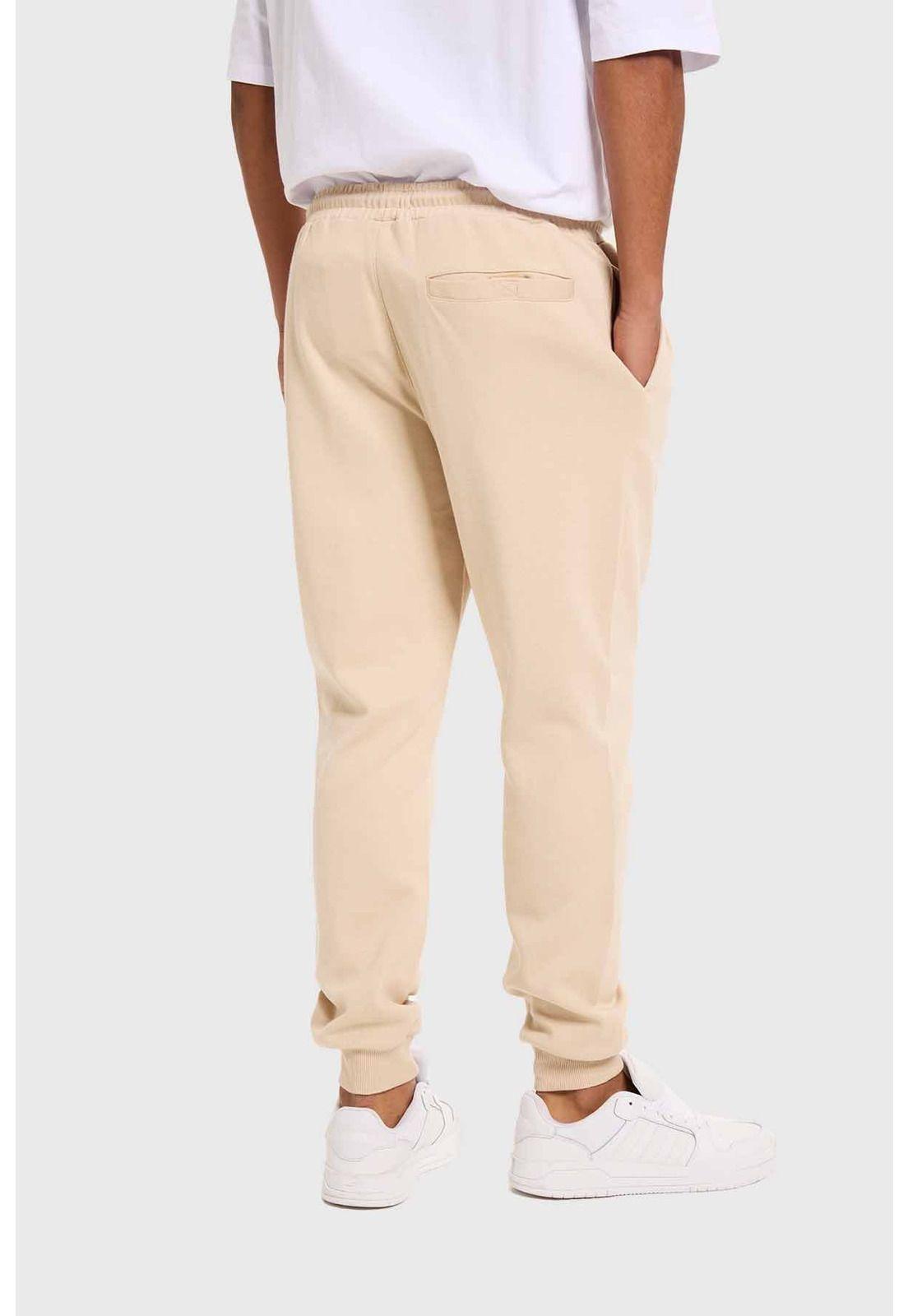 Pantalón Buzo Hombre Jogger Básico Beige - ll-2