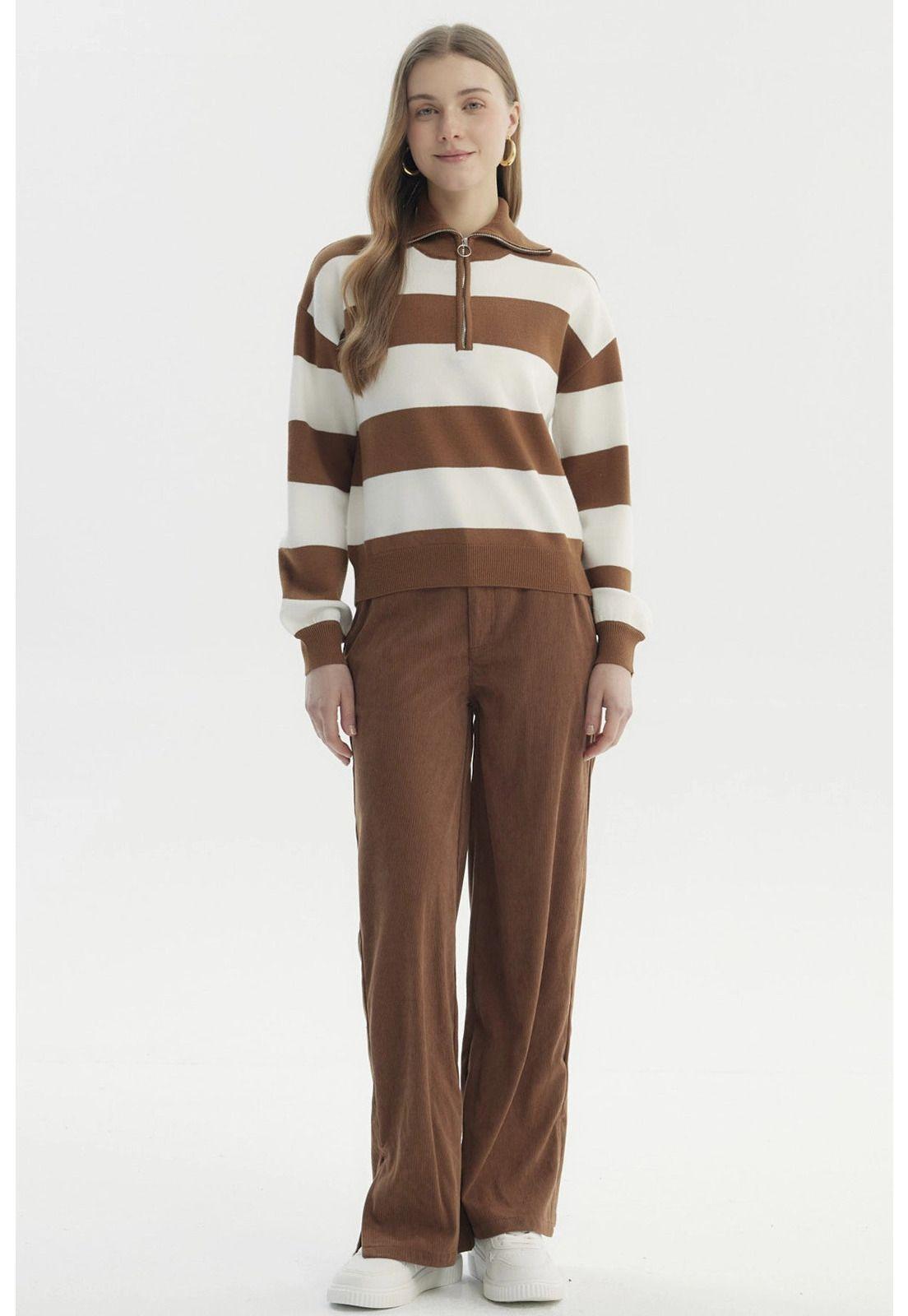 Sweater Mujer Juvenil Camel Oscuro - ll-3
