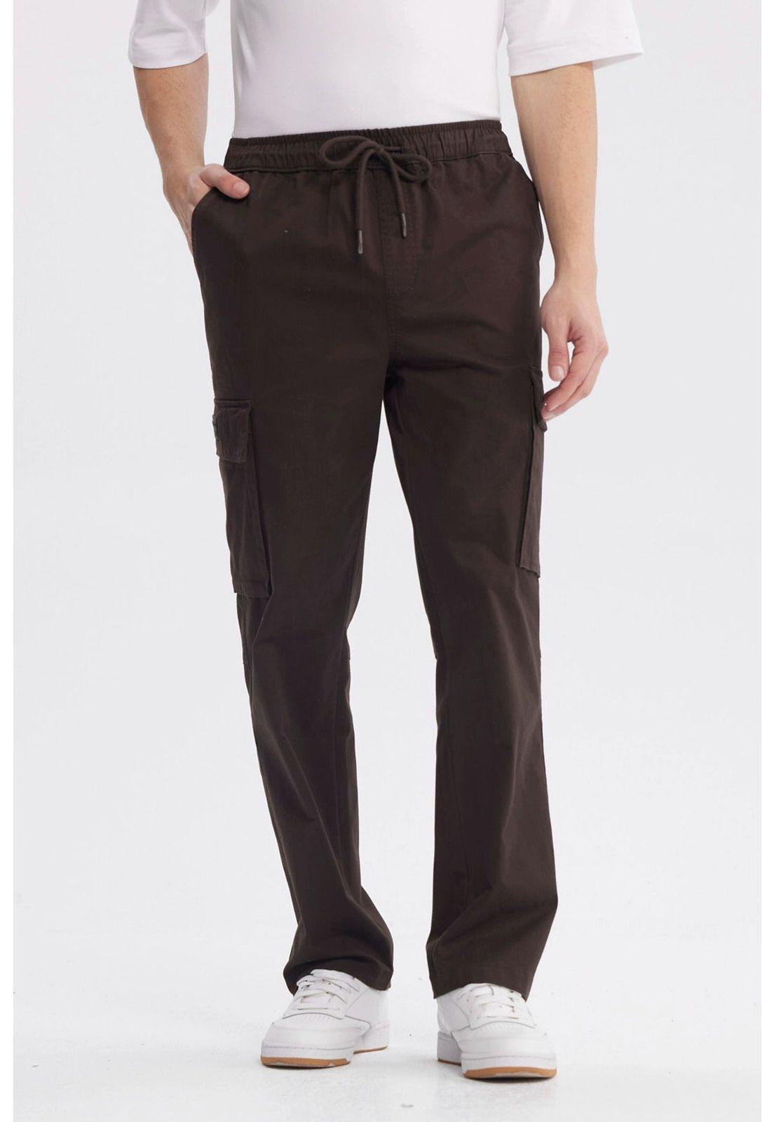 Pantalón Hombre Juvenil Calce Recto Chocolate-0