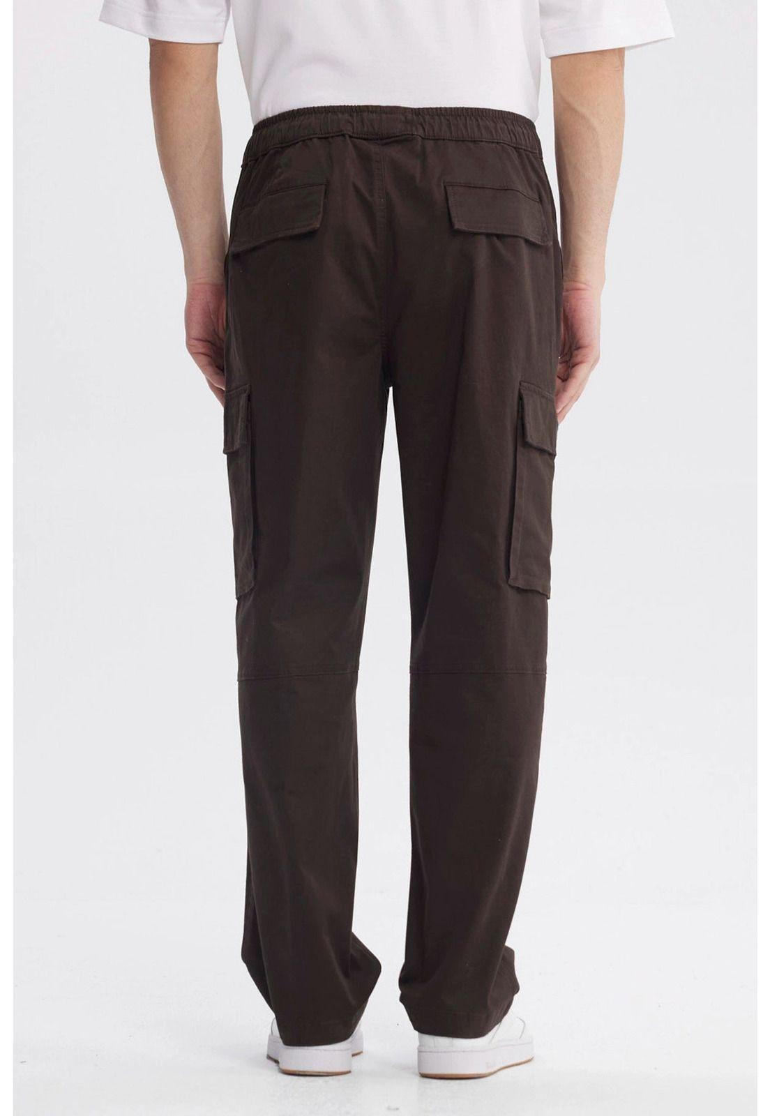 Pantalón Hombre Juvenil Calce Recto Chocolate-2