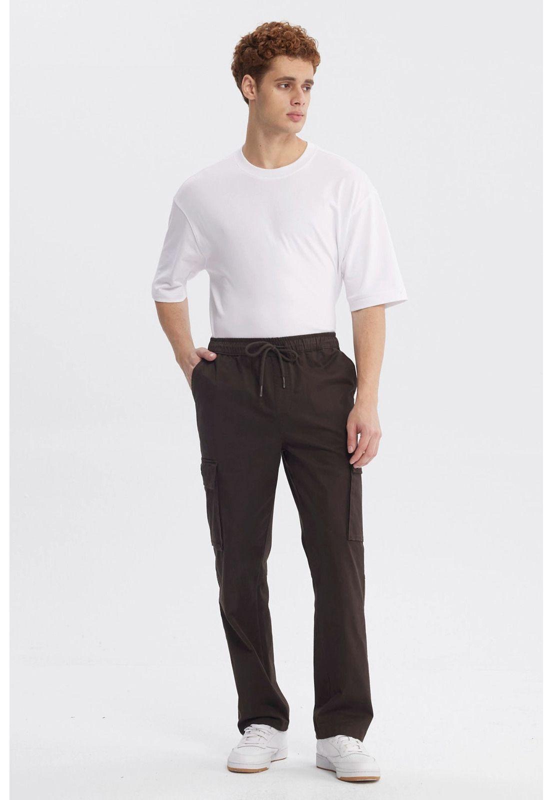 Pantalón Hombre Juvenil Calce Recto Chocolate-3