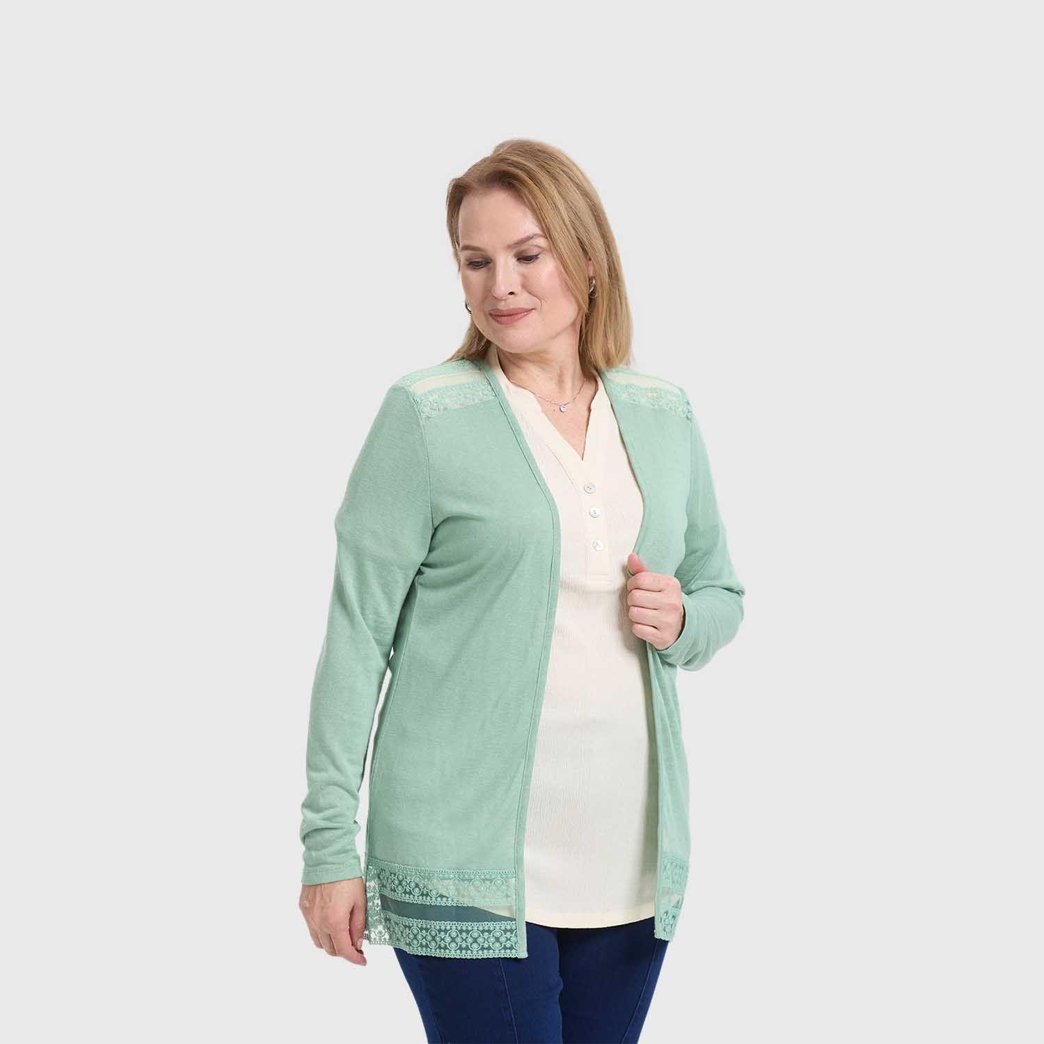Polera Mujer Encaje Verde Fashion's Park-1