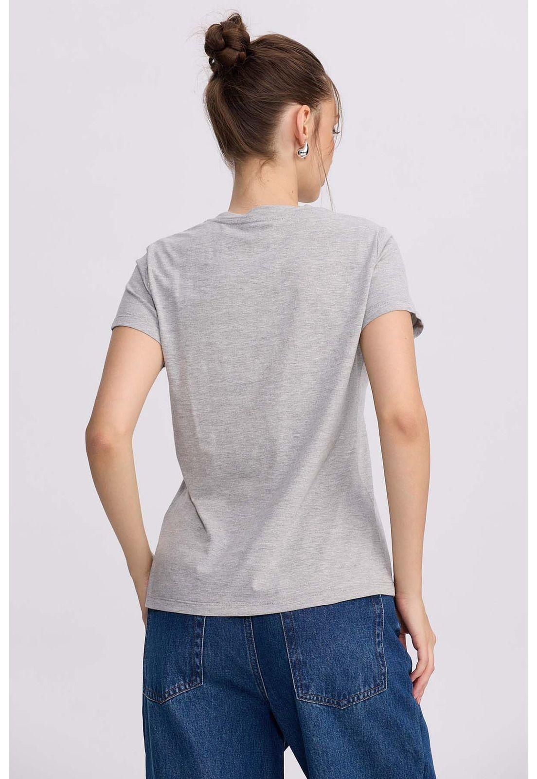 Polera Mujer Básica Print Gris Melange-2
