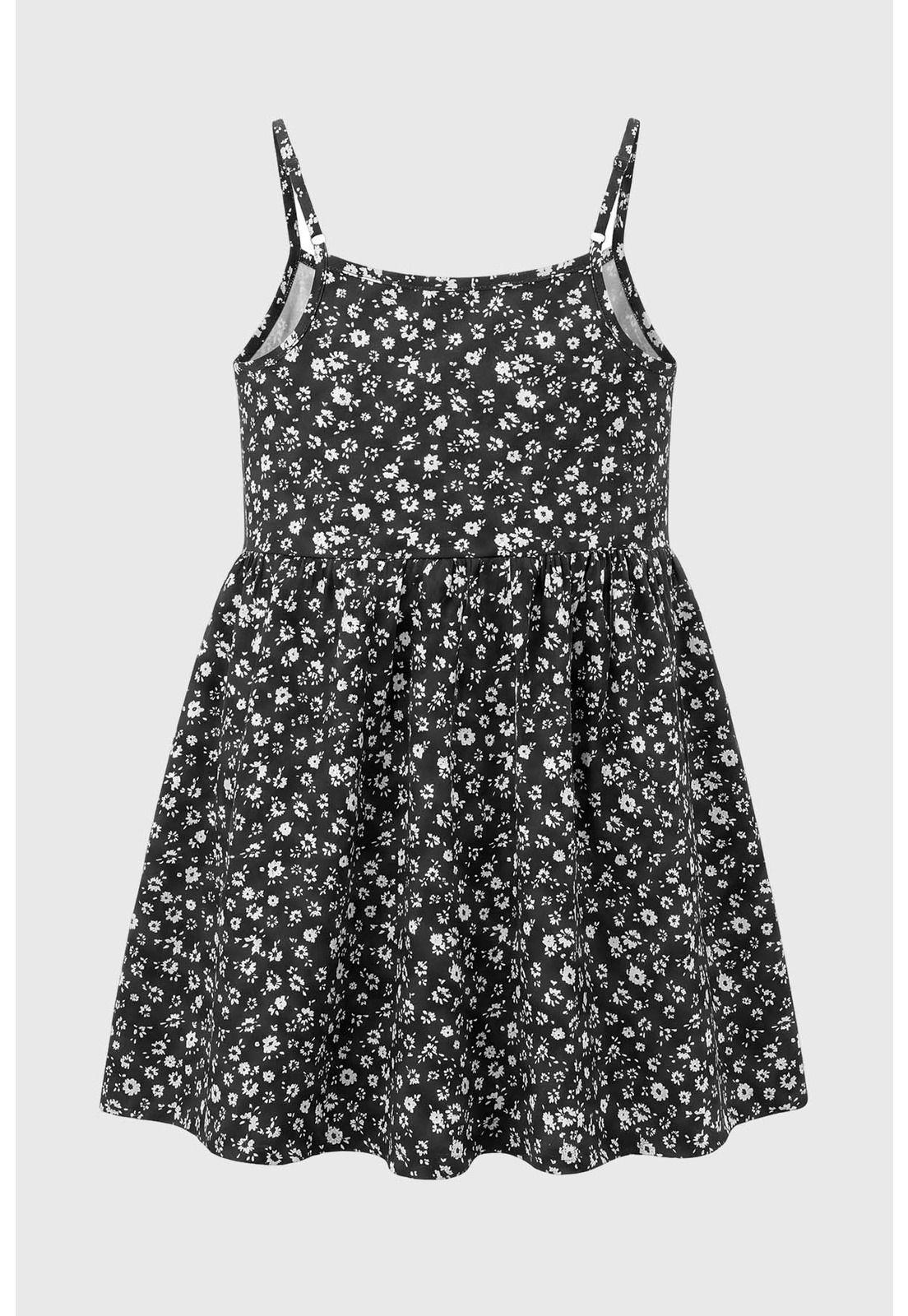 Vestido Falda Midi Niña Negro-1