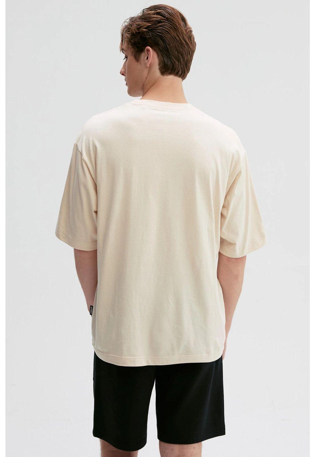 Polera Hombre Print Central Beige-2