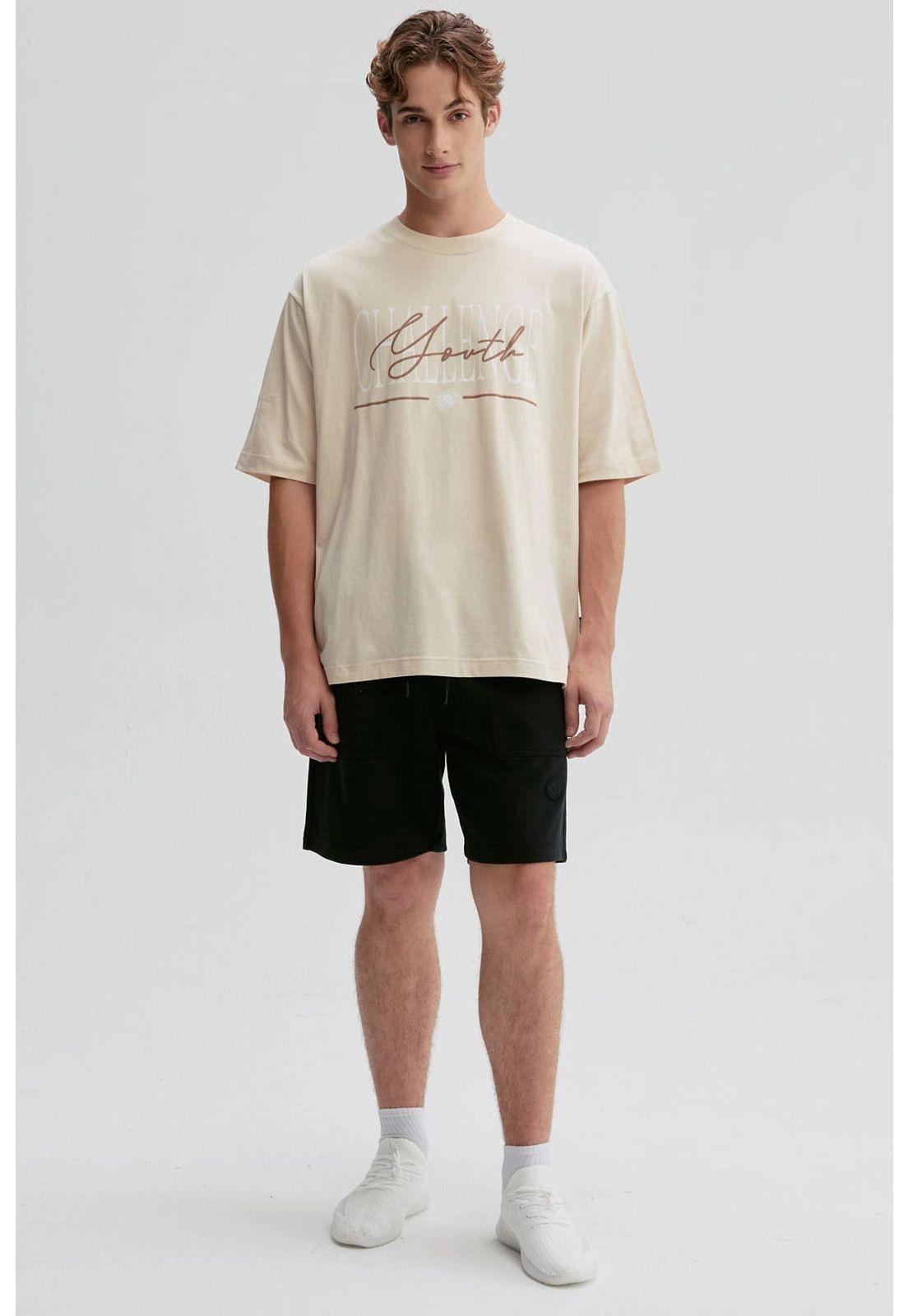 Polera Hombre Print Central Beige-3