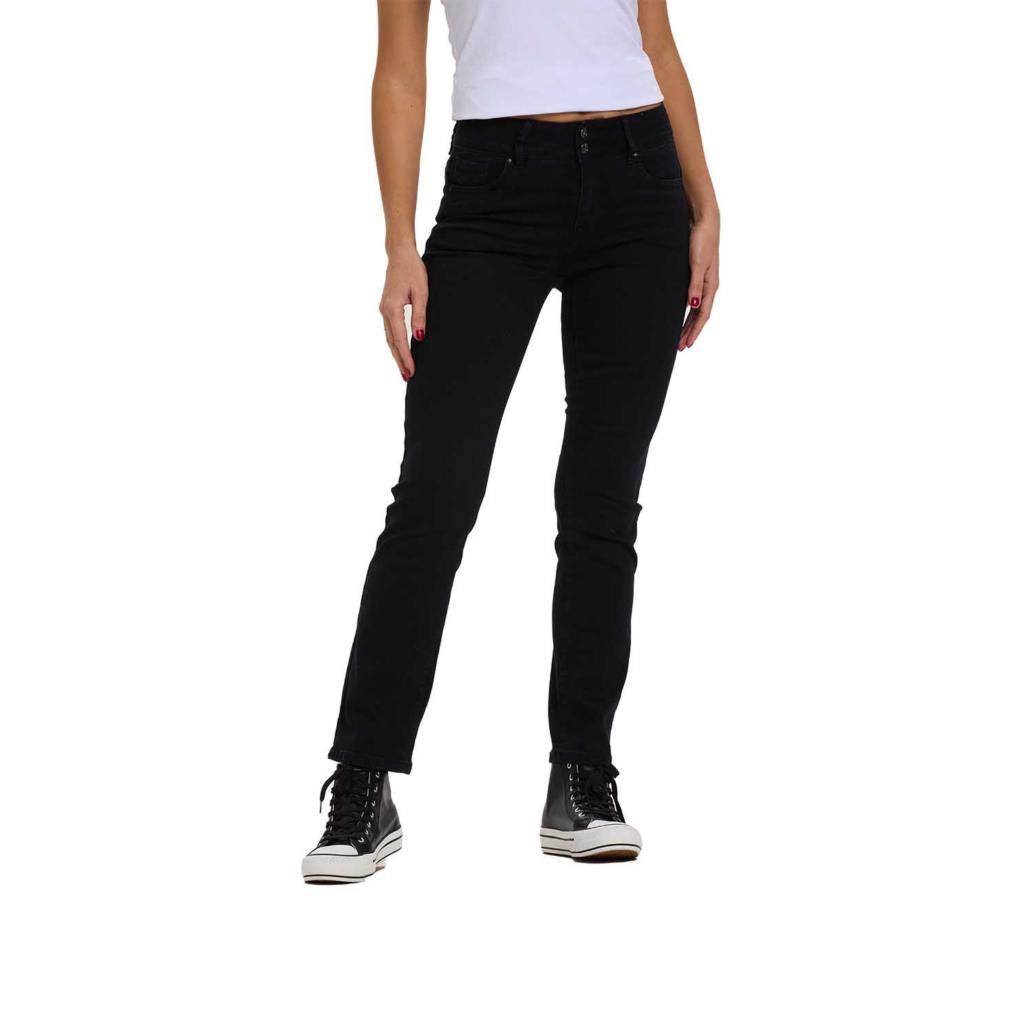 Jeans Mujer Flo Recto Negro Fashion's Park-0