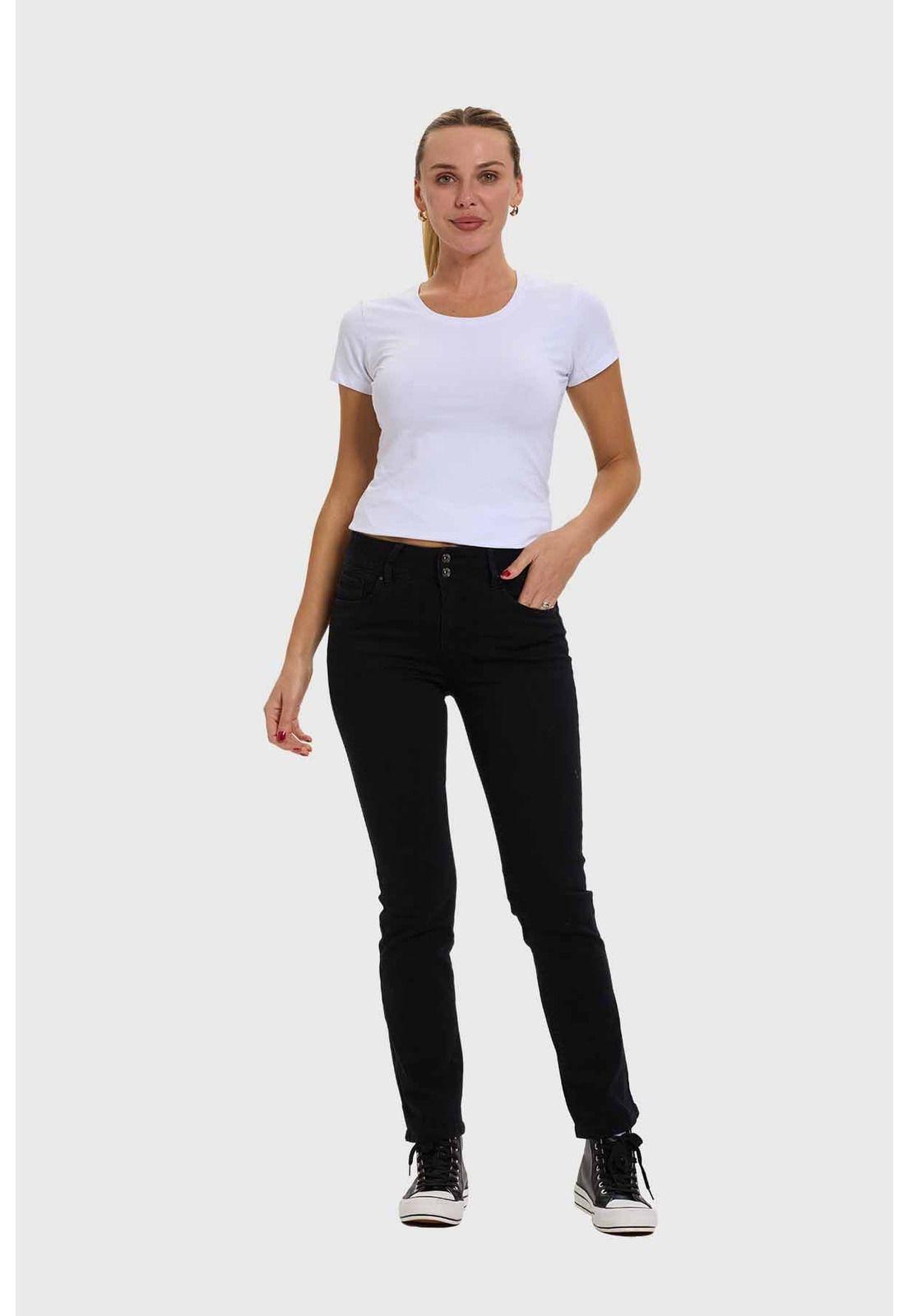 Jeans Mujer Flo Recto Negro-3