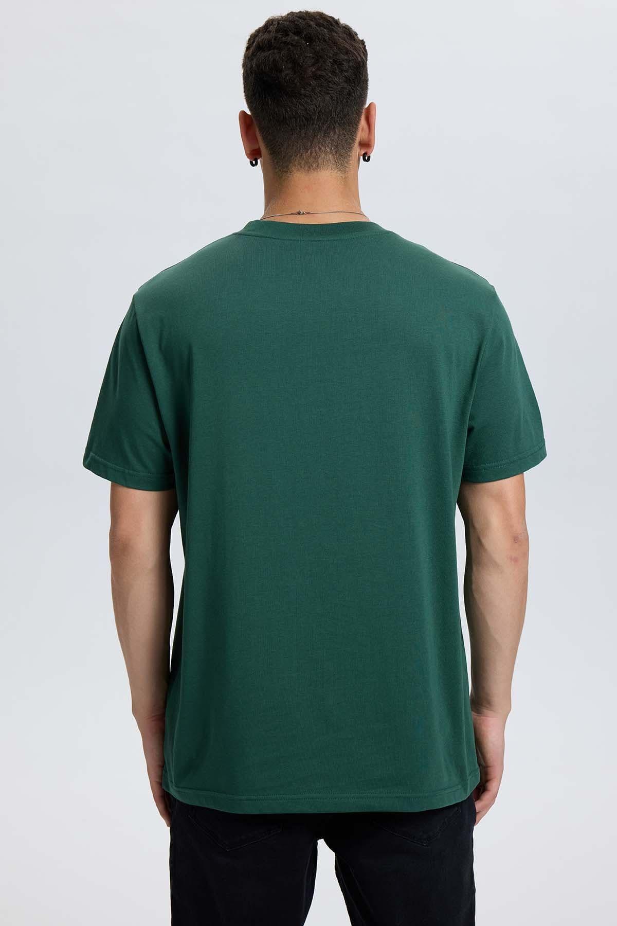 Polera Hombre Long Fit Básica Verde II-2