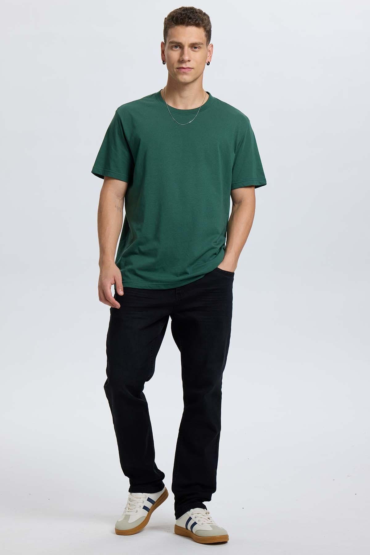 Polera Hombre Long Fit Básica Verde II-3