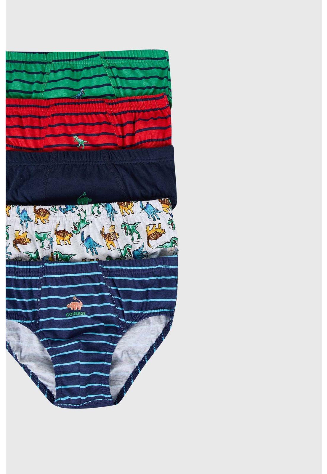 Bóxer Niño Pack 5 Print Azul-1