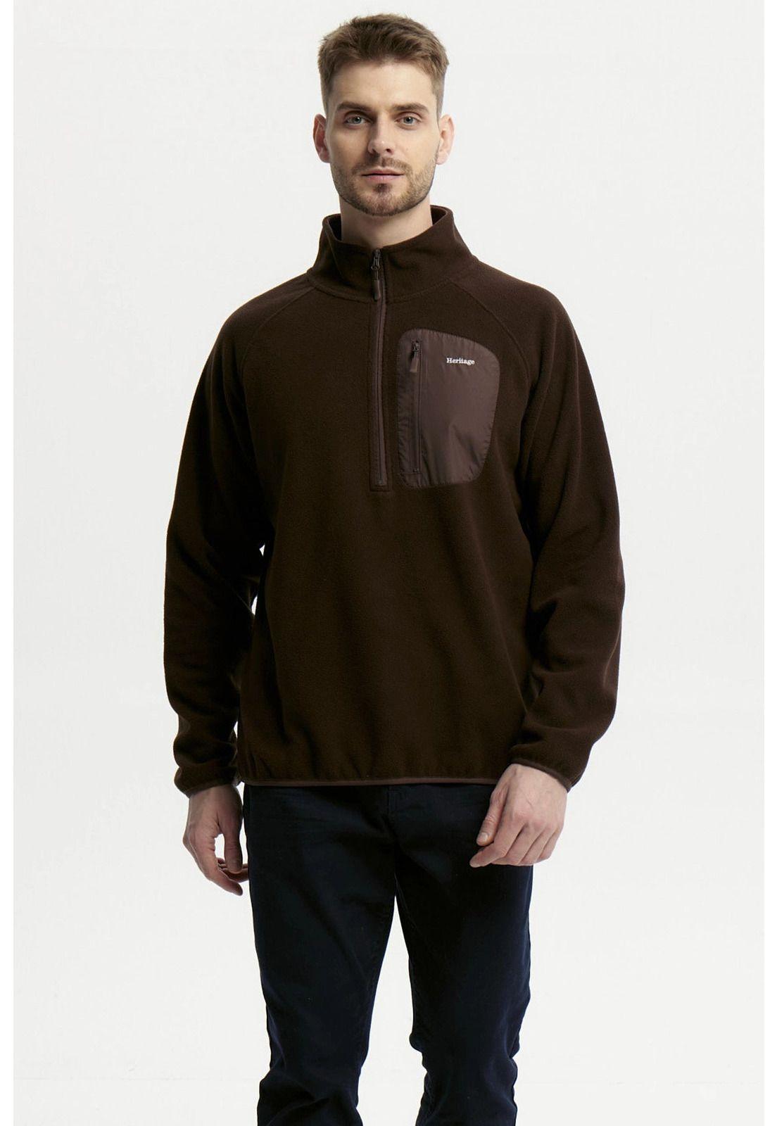 Polar Hombre Half Zipper Café-0