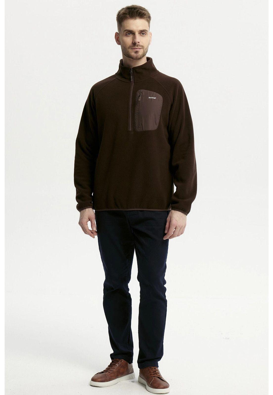 Polar Hombre Half Zipper Café-3