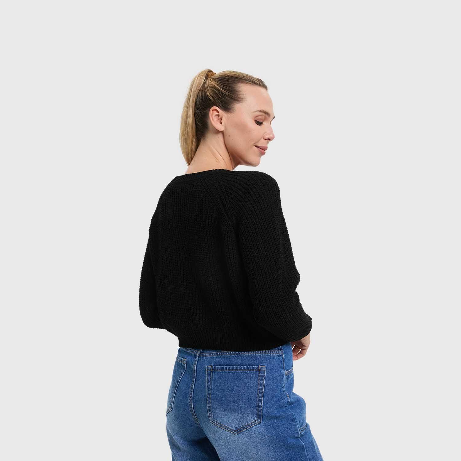 Sweater Mujer Chenille Negro Fashion's Park-2