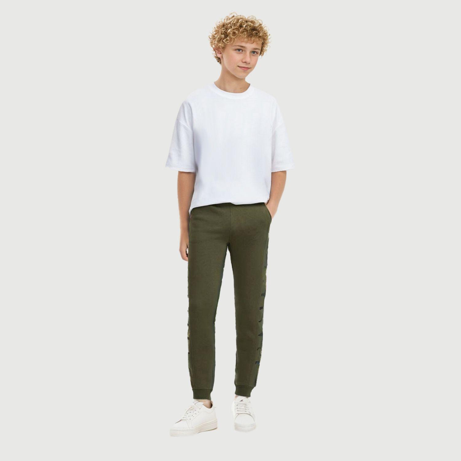 Pantalón Buzo Niño Texto En Costado Verde-2